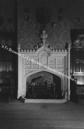 LISMORE CASTLE  GREAT HALL FIREPLACE